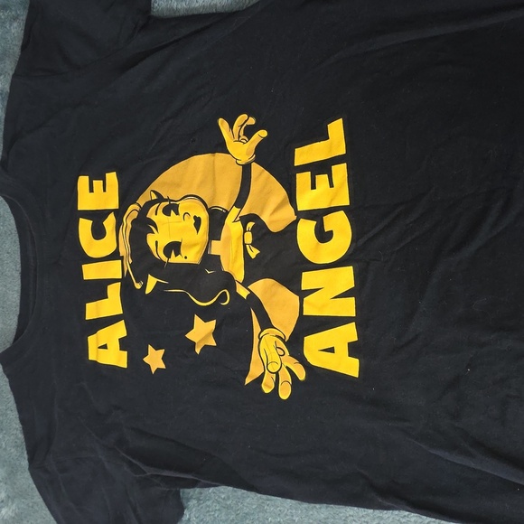 Other - Alice Angel Graphic Tee From Bendy - Black and Yellow